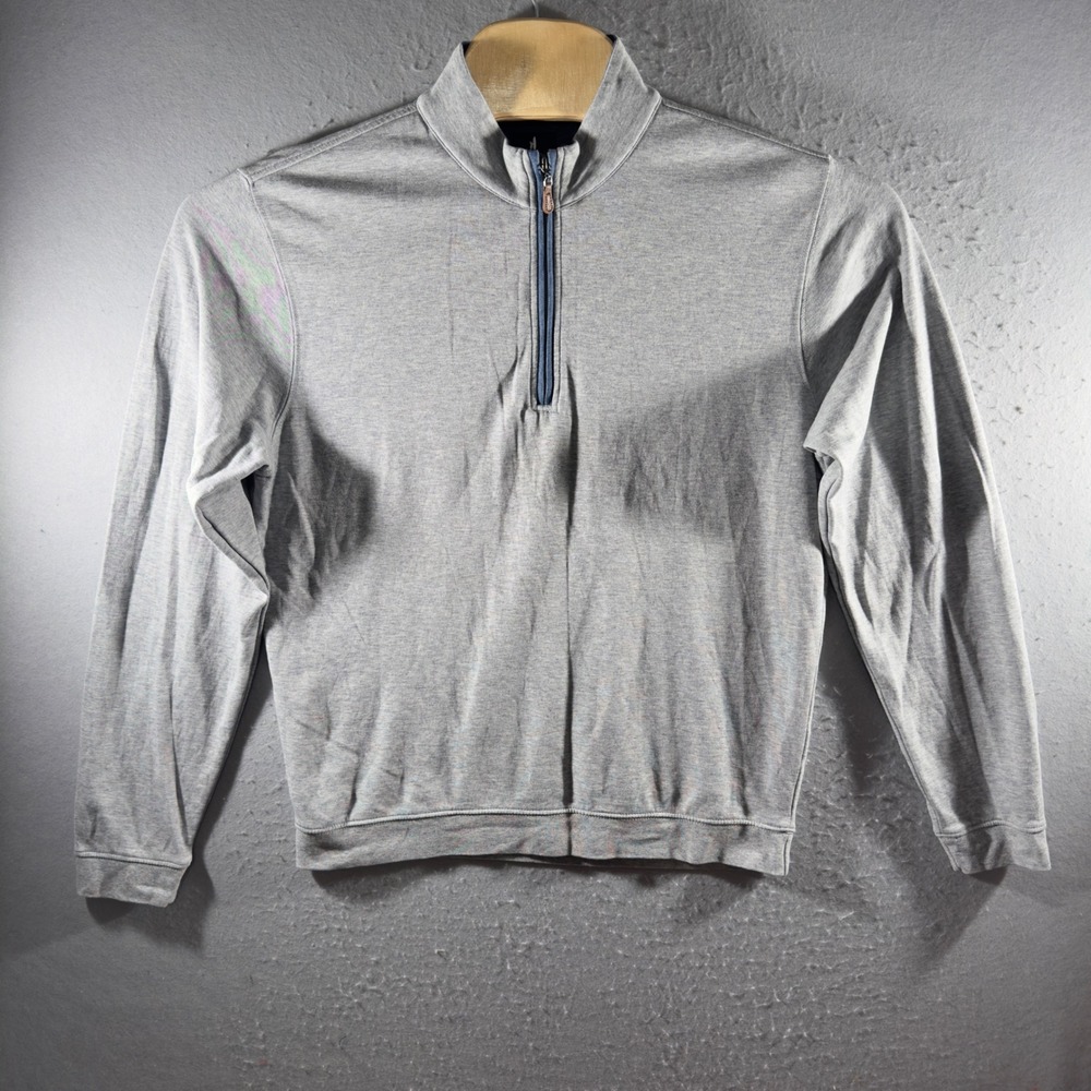 3319 | Johnnie-O Sully Quarter Zip Pullover JMKO1460 Light Gray Mens Medium